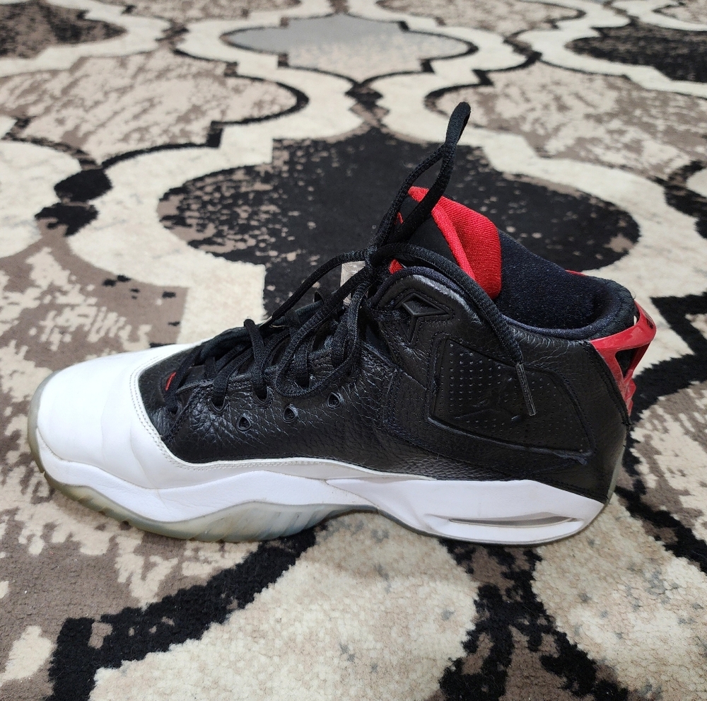 Jordan Black and White Athletic Shoes